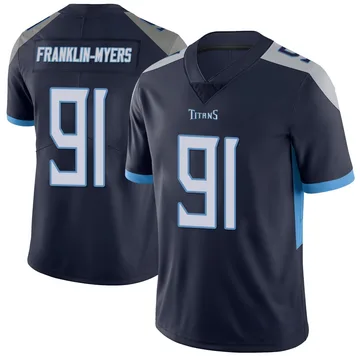 Men's John Franklin-Myers Tennessee Titans Nike Limited Vapor Untouchable Jersey - Navy