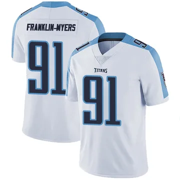 Men's John Franklin-Myers Tennessee Titans Nike Limited Vapor Untouchable Jersey - White