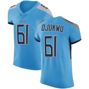 Men's John Ojukwu Tennessee Titans Elite Team Color Vapor Untouchable Jersey - Light Blue