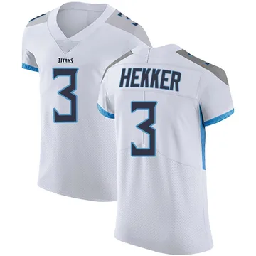 Men's Johnny Hekker Tennessee Titans Nike Elite Vapor Untouchable Jersey - White