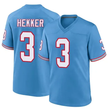 Men's Johnny Hekker Tennessee Titans Nike Game Oilers Throwback Alternate Jersey - Light Blue
