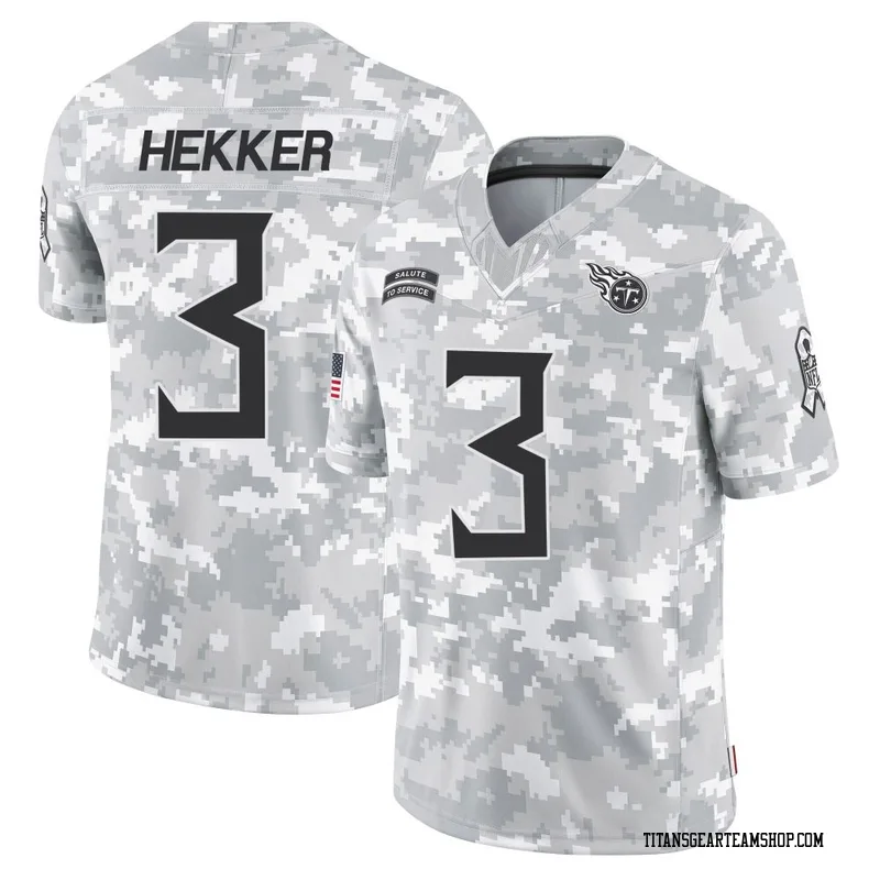 Men's Johnny Hekker Tennessee Titans Nike Limited 2024 Salute to Service Jersey - Arctic Camo