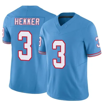 Men's Johnny Hekker Tennessee Titans Nike Limited Vapor F.U.S.E. Jersey - Light Blue