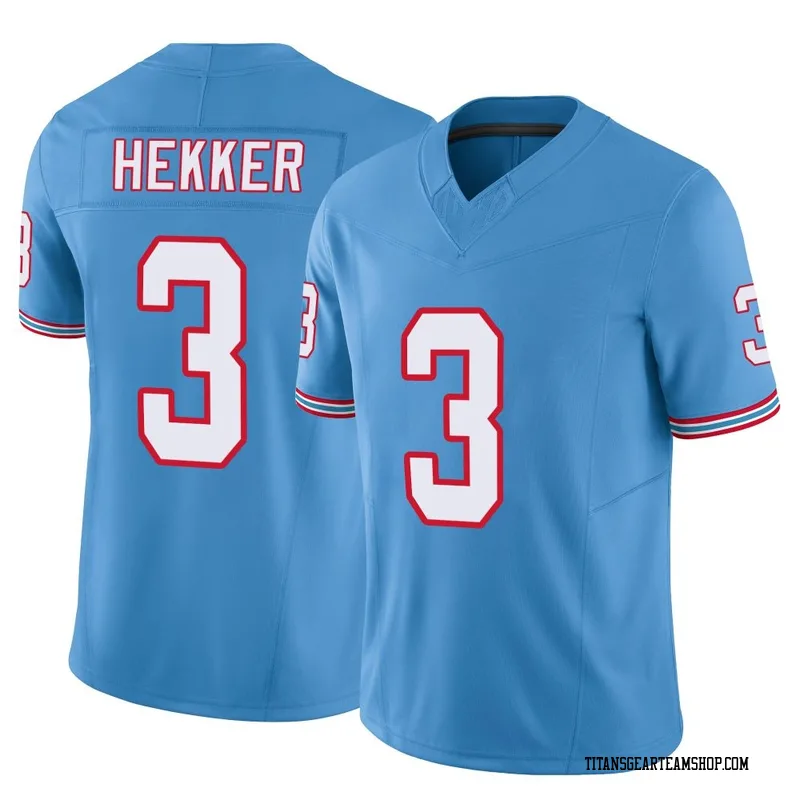 Men's Johnny Hekker Tennessee Titans Nike Limited Vapor F.U.S.E. Jersey - Light Blue