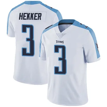 Men's Johnny Hekker Tennessee Titans Nike Limited Vapor Untouchable Jersey - White