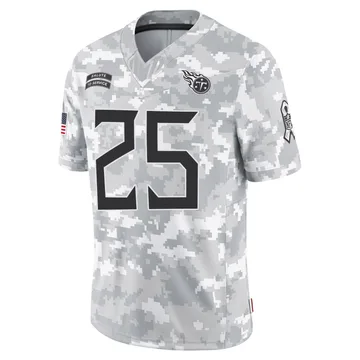 Men's Joshua Kelley Tennessee Titans Nike Limited 2024 Salute to Service Jersey - Arctic Camo