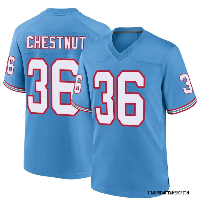 Men's Julius Chestnut Tennessee Titans Nike Game Oilers Throwback Alternate Jersey - Light Blue
