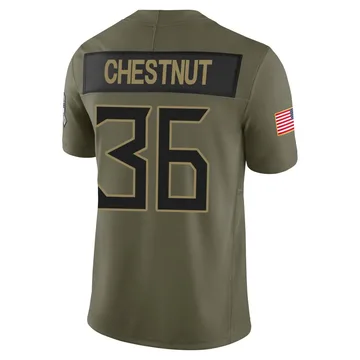 Men's Julius Chestnut Tennessee Titans Nike Limited 2025 Salute to Service Jersey - Olive