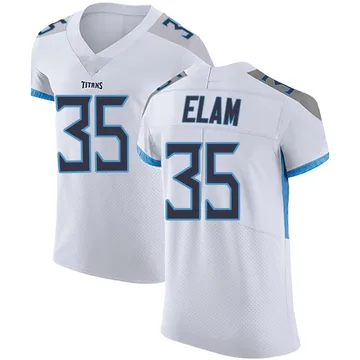 Men's Kaiir Elam Tennessee Titans Nike Elite Vapor Untouchable Jersey - White