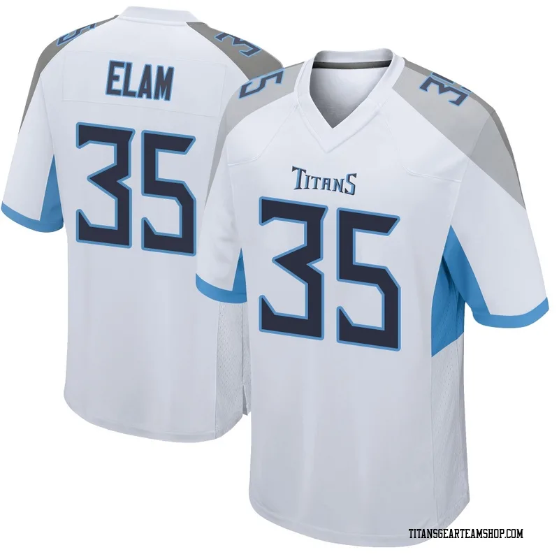 Men's Kaiir Elam Tennessee Titans Nike Game Jersey - White