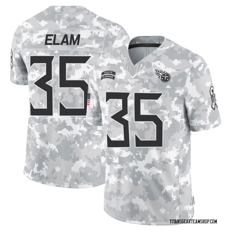 Men's Kaiir Elam Tennessee Titans Nike Limited 2024 Salute to Service Jersey - Arctic Camo