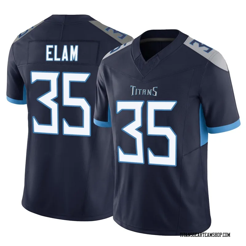 Men's Kaiir Elam Tennessee Titans Nike Limited Vapor F.U.S.E. Jersey - Navy