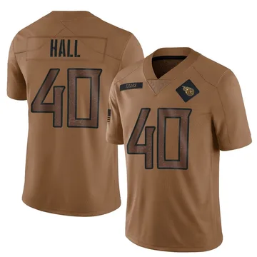 Men's Kemon Hall Tennessee Titans Nike Limited 2023 Salute To Service Jersey - Brown