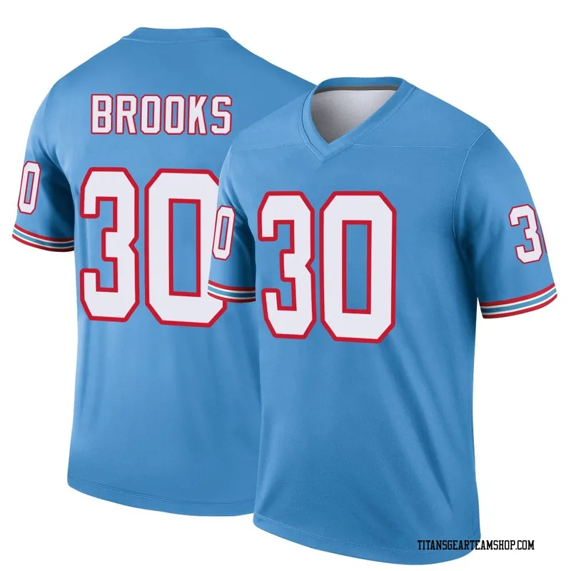 Men's Kendell Brooks Tennessee Titans Nike Legend Oilers Throwback Jersey - Light Blue