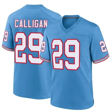 Men's Keydrain Calligan Tennessee Titans Nike Game Oilers Throwback Alternate Jersey - Light Blue