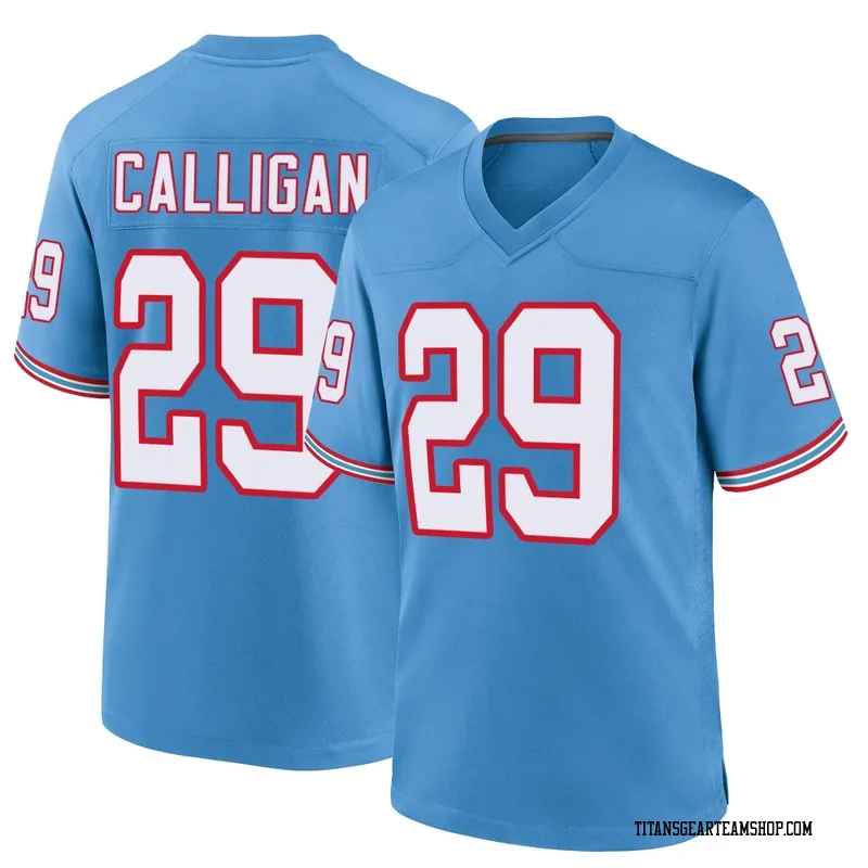 Men's Keydrain Calligan Tennessee Titans Nike Game Oilers Throwback Alternate Jersey - Light Blue