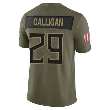 Men's Keydrain Calligan Tennessee Titans Nike Limited 2025 Salute to Service Jersey - Olive