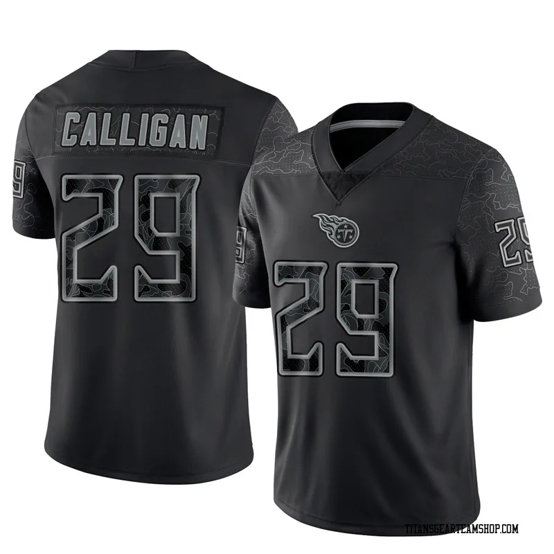 Men's Keydrain Calligan Tennessee Titans Nike Limited Reflective Jersey - Black