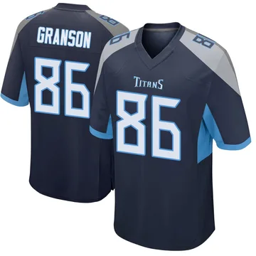 Men's Kylen Granson Tennessee Titans Nike Game Jersey - Navy