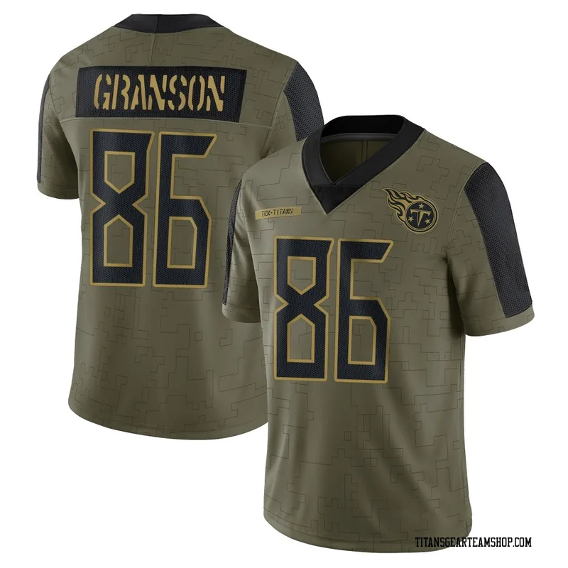 Men's Kylen Granson Tennessee Titans Nike Limited 2021 Salute To Service Jersey - Olive