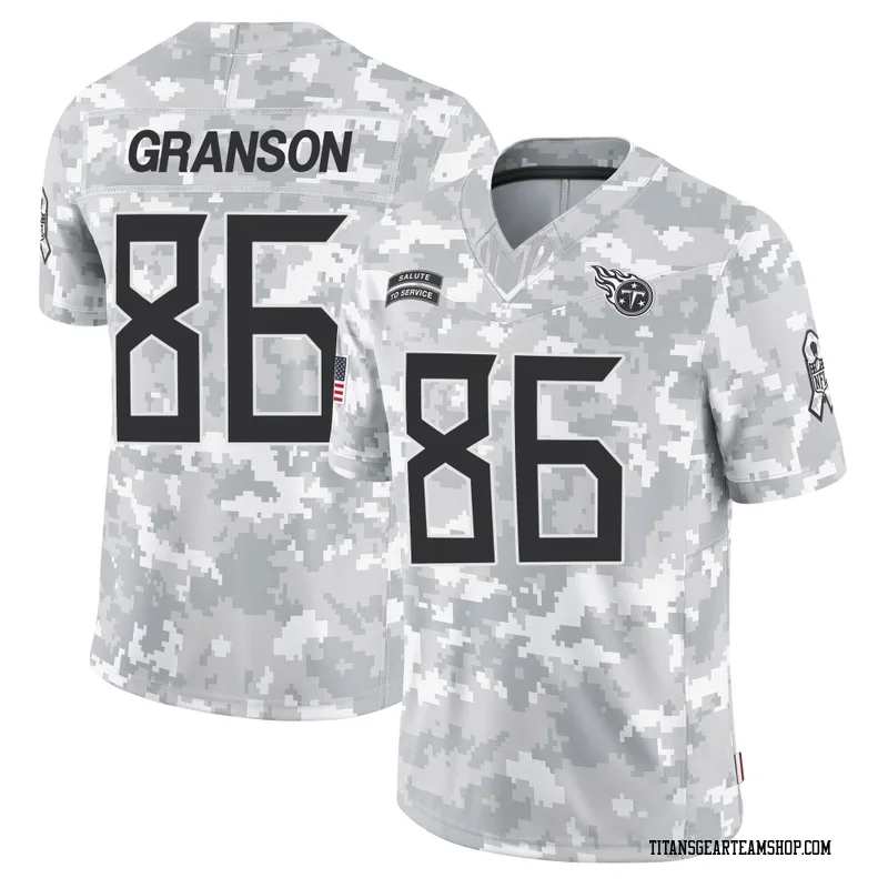 Men's Kylen Granson Tennessee Titans Nike Limited 2024 Salute to Service Jersey - Arctic Camo