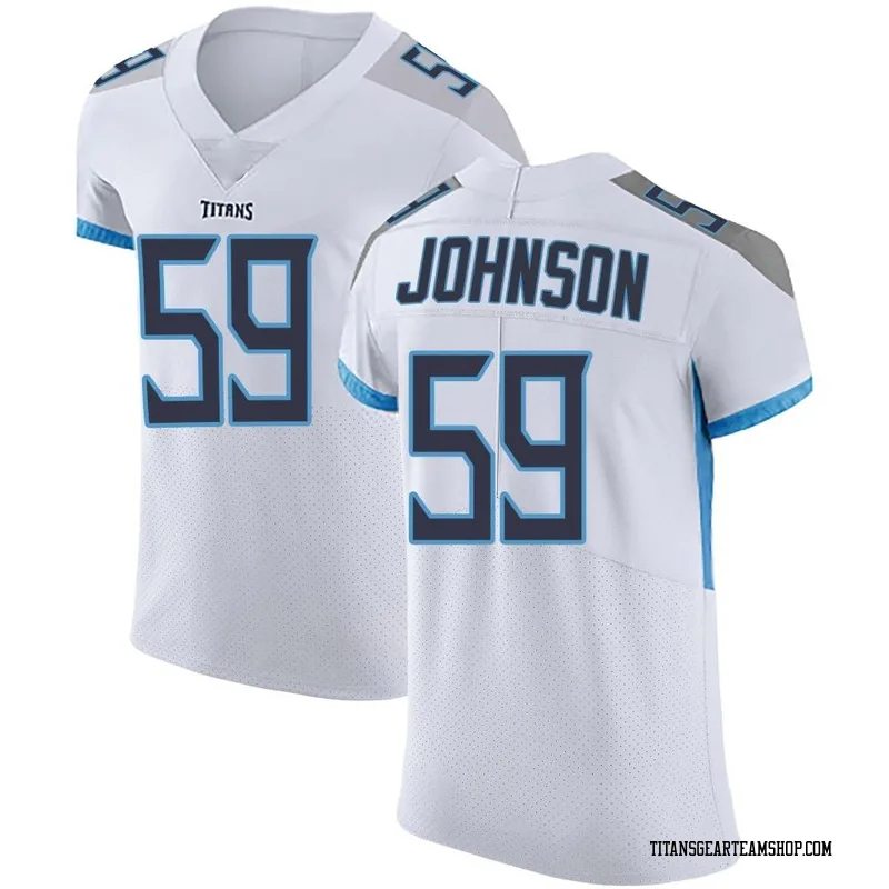 Men's Kyron Johnson Tennessee Titans Nike Elite Vapor Untouchable Jersey - White