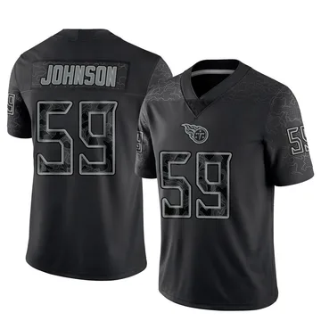Men's Kyron Johnson Tennessee Titans Nike Limited Reflective Jersey - Black
