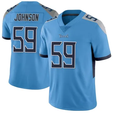 Men's Kyron Johnson Tennessee Titans Nike Limited Vapor Untouchable Jersey - Light Blue