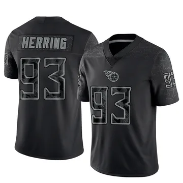 Men's Malik Herring Tennessee Titans Nike Limited Reflective Jersey - Black