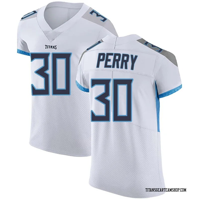 Men's Mark Perry Tennessee Titans Nike Elite Vapor Untouchable Jersey - White