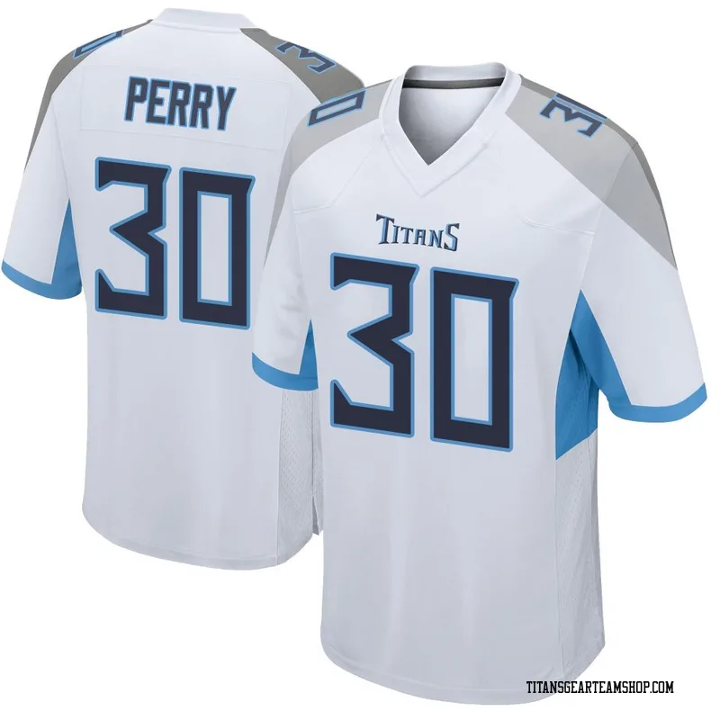 Men's Mark Perry Tennessee Titans Nike Game Jersey - White