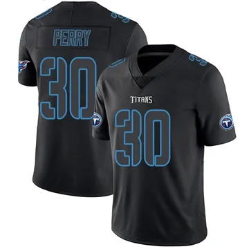 Men's Mark Perry Tennessee Titans Nike Limited Jersey - Black Impact