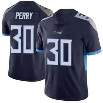 Men's Mark Perry Tennessee Titans Nike Limited Vapor Untouchable Jersey - Navy