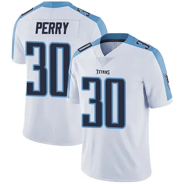 Men's Mark Perry Tennessee Titans Nike Limited Vapor Untouchable Jersey - White