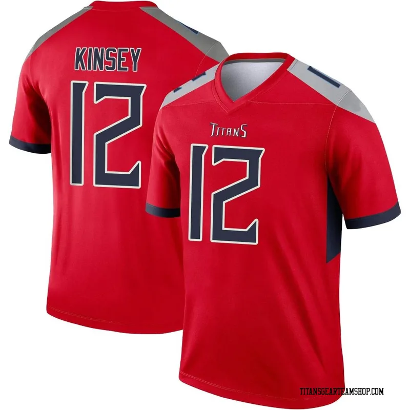 Men's Mason Kinsey Tennessee Titans Nike Legend Inverted Jersey - Red