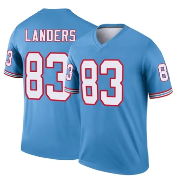 Men's Matt Landers Tennessee Titans Nike Legend Oilers Throwback Jersey - Light Blue