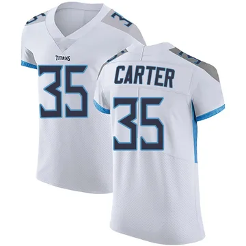 Men's Michael Carter Tennessee Titans Nike Elite Vapor Untouchable Jersey - White