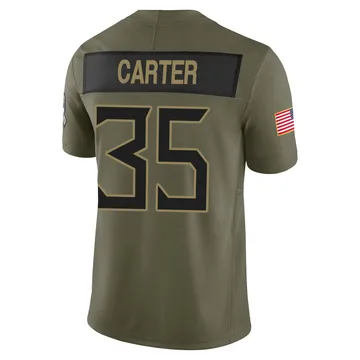 Men's Michael Carter Tennessee Titans Nike Limited 2025 Salute to Service Jersey - Olive