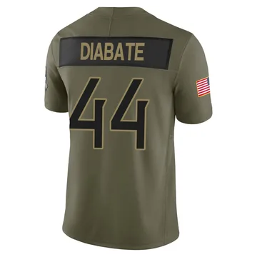 Men's Mohamoud Diabate Tennessee Titans Nike Limited 2025 Salute to Service Jersey - Olive