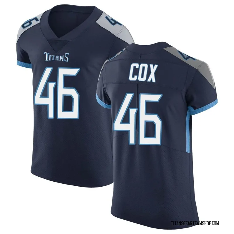 Men's Morgan Cox Tennessee Titans Nike Elite Vapor Untouchable Jersey - Navy