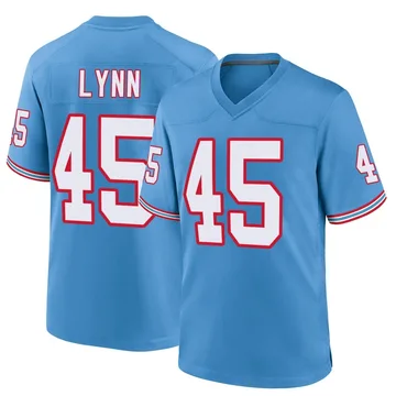 Men's Nate Lynn Tennessee Titans Nike Game Oilers Throwback Alternate Jersey - Light Blue