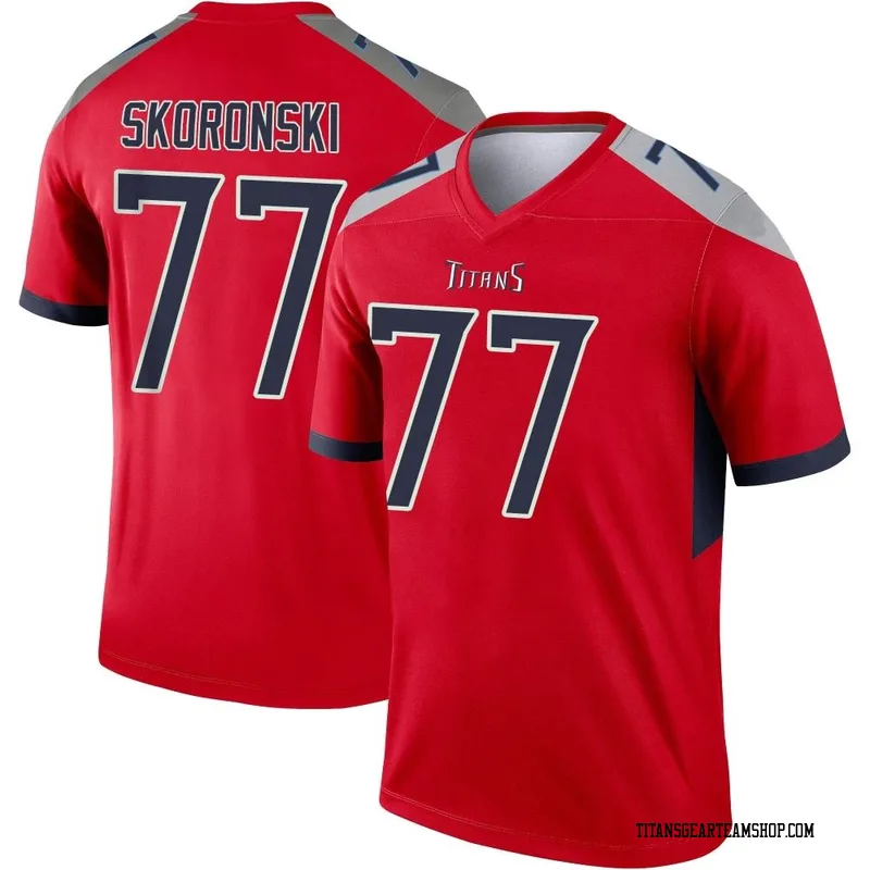 Men's Peter Skoronski Tennessee Titans Nike Legend Inverted Jersey - Red