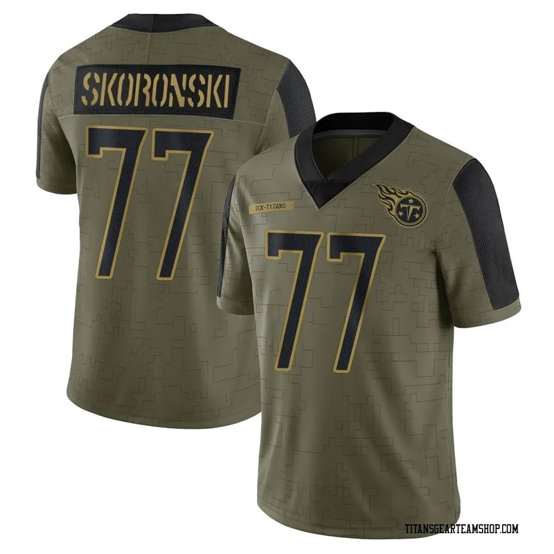 Men's Peter Skoronski Tennessee Titans Nike Limited 2021 Salute To Service Jersey - Olive