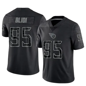 Men's Philip Blidi Tennessee Titans Nike Limited Reflective Jersey - Black