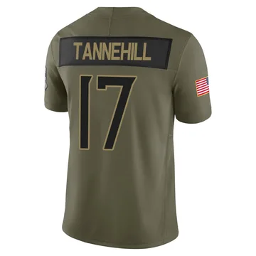 Men's Ryan Tannehill Tennessee Titans Nike Limited 2025 Salute to Service Jersey - Olive