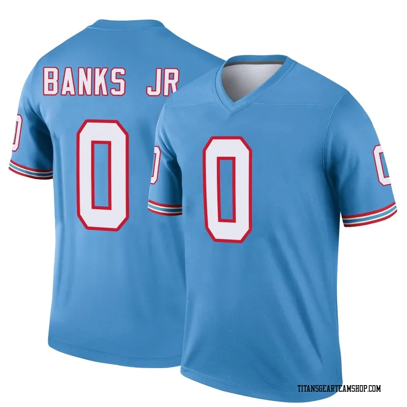 Men's Shad Banks Jr. Tennessee Titans Nike Legend Oilers Throwback Jersey - Light Blue