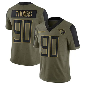 Men's Solomon Thomas Tennessee Titans Nike Limited 2021 Salute To Service Jersey - Olive