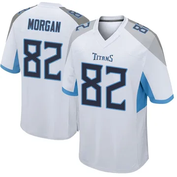 Men's Stanley Morgan Jr. Tennessee Titans Nike Game Jersey - White