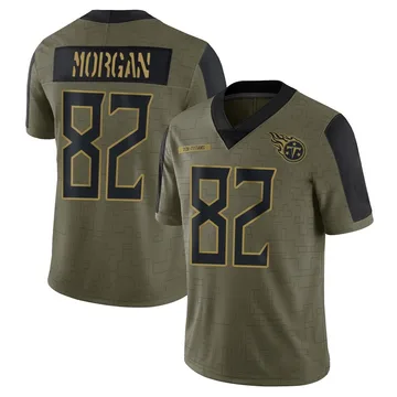 Men's Stanley Morgan Jr. Tennessee Titans Nike Limited 2021 Salute To Service Jersey - Olive