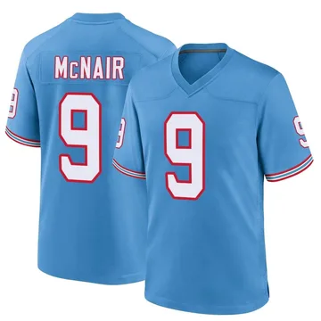 Men's Steve McNair Tennessee Titans Nike Game Oilers Throwback Alternate Jersey - Light Blue